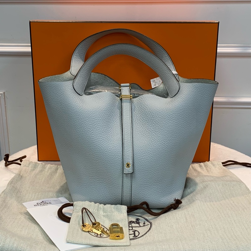 Hermes Picotin 22 聖杯藍08 🩵🤍-1