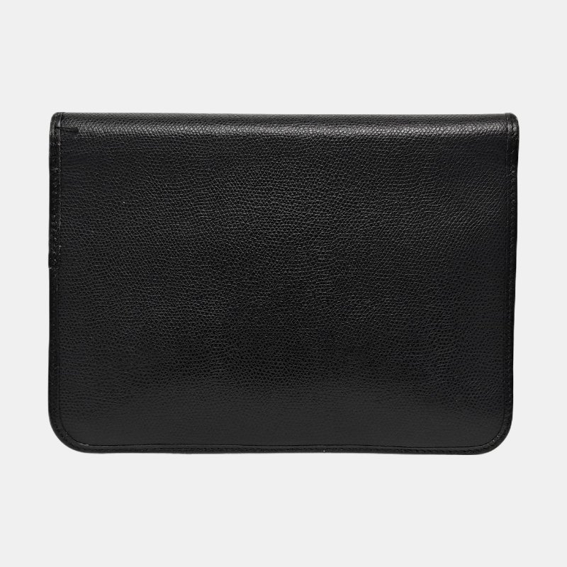 DIOR黑色牛皮單肩包斜挎包金色五金-4