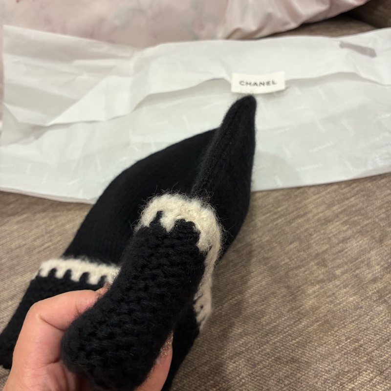 超難買爆款🔥香奈兒Chanel黑白配色冷帽 毛帽 鍾形帽🇹🇼全新-3