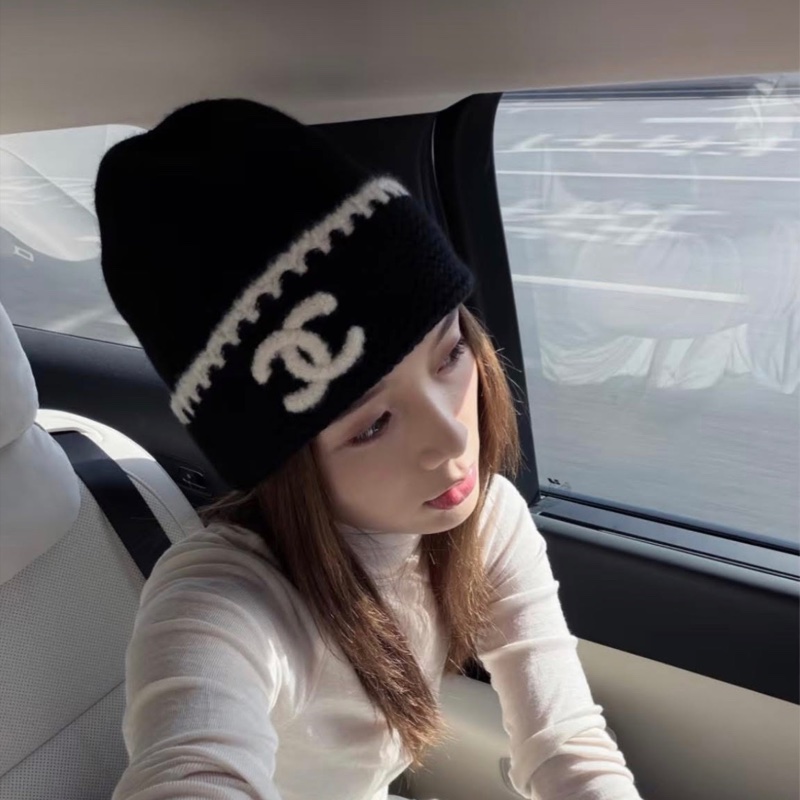 超難買爆款🔥香奈兒Chanel黑白配色冷帽 毛帽 鍾形帽🇹🇼全新-5