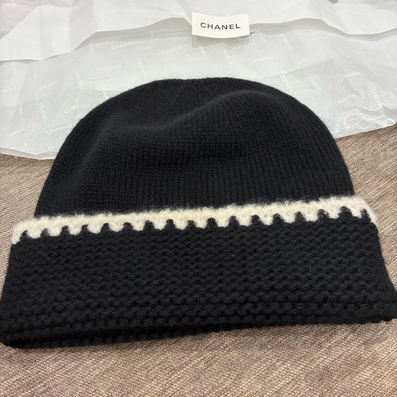 超難買爆款🔥香奈兒Chanel黑白配色冷帽 毛帽 鍾形帽🇹🇼全新-8