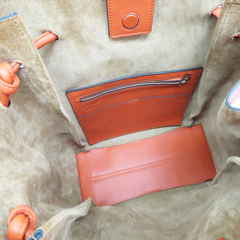 橘色 牛皮 Flamenco Knot 肩背包【LOEWE 羅威】 321.12.T30-4