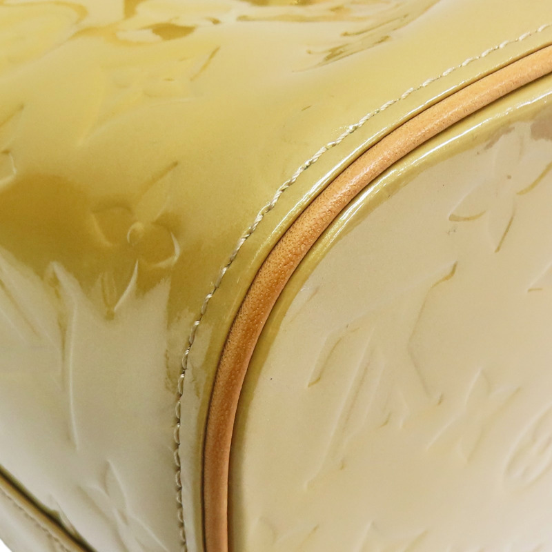 卡其色 漆皮皮革 Vernis Houston 手提包【LOUIS VUITTON LV 路易威登】 M91004-11