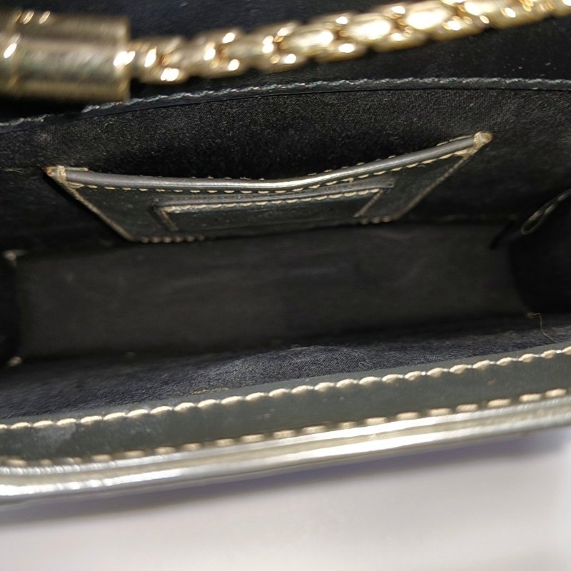 BVLGARI SERPENTI FOREVER小號銀色牛皮蛇頭絎縫蛇頭包單肩包斜挎包金色五金-6