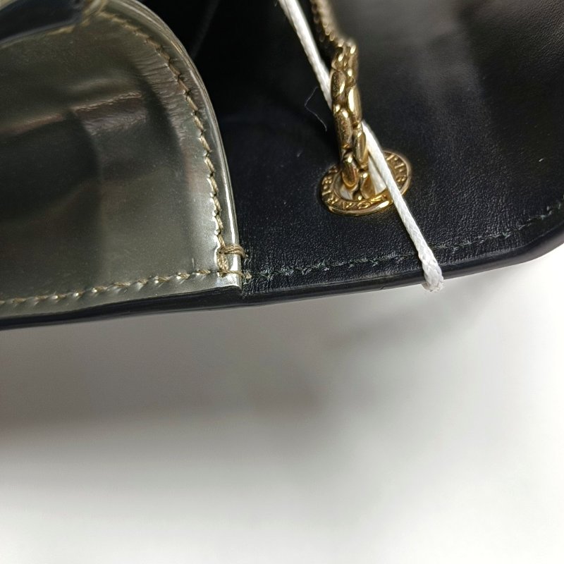 BVLGARI SERPENTI FOREVER小號銀色牛皮蛇頭絎縫蛇頭包單肩包斜挎包金色五金-8