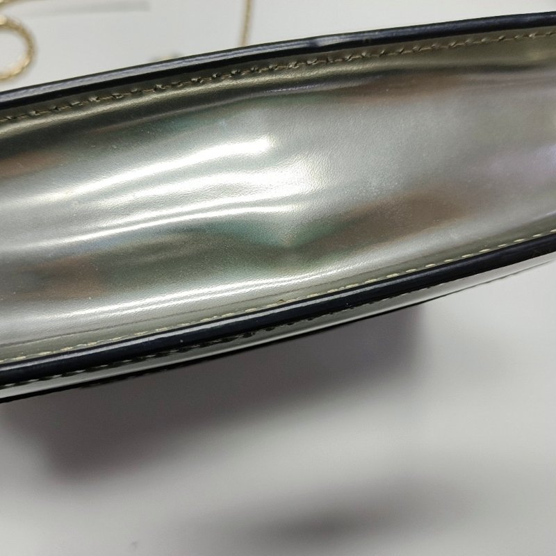 BVLGARI SERPENTI FOREVER小號銀色牛皮蛇頭絎縫蛇頭包單肩包斜挎包金色五金-12