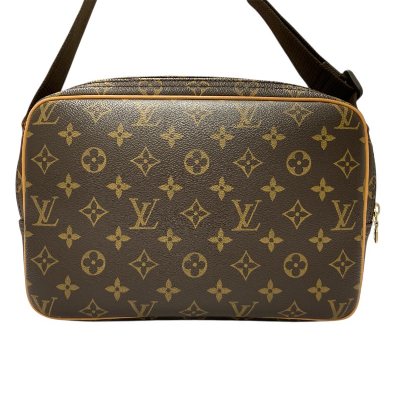 LOUIS VUITTON 路易威登 M45254 REPORTER 側背包 荖花 棕色 金釦-2