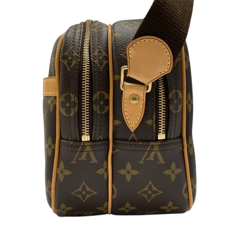 LOUIS VUITTON 路易威登 M45254 REPORTER 側背包 荖花 棕色 金釦-4