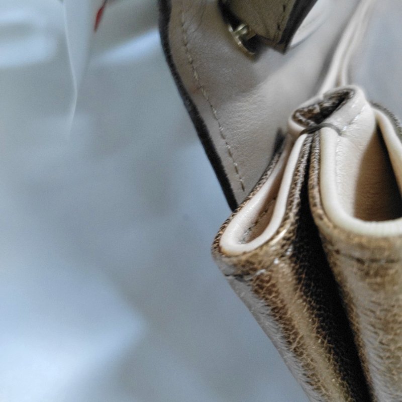 Chloe棕色牛皮單肩包斜挎包金色五金可拆卸肩帶-8