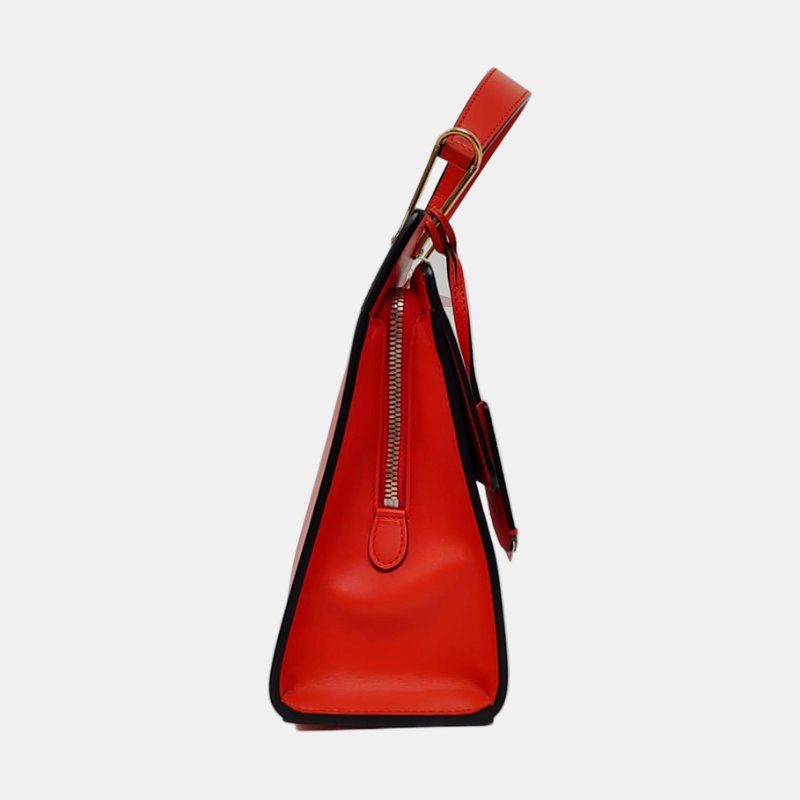 BALENCIAGALe Dix橘紅色牛皮單肩包金色銀色五金可拆卸肩帶-3