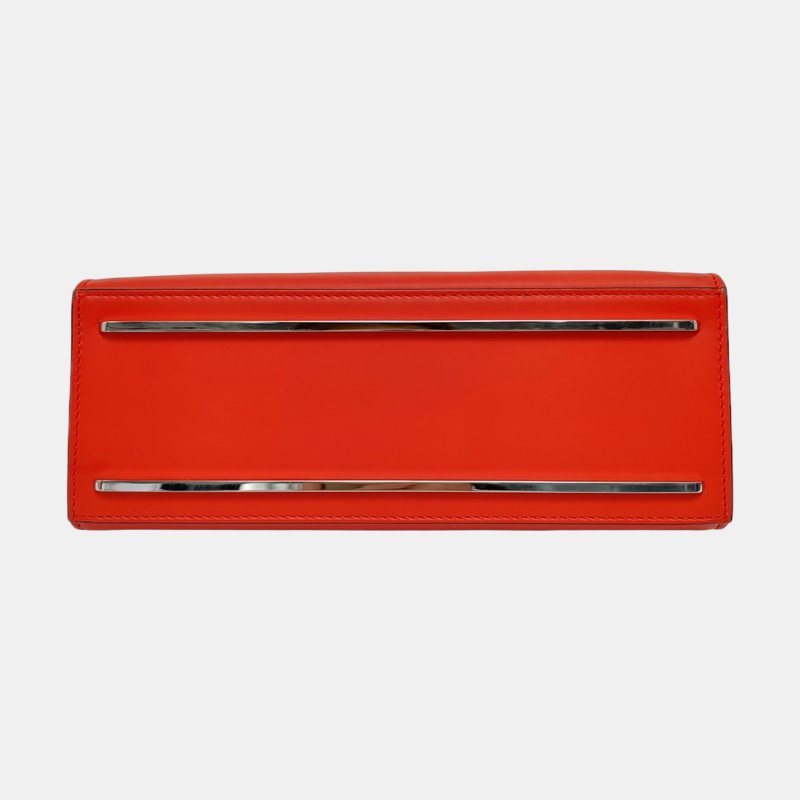 BALENCIAGALe Dix橘紅色牛皮單肩包金色銀色五金可拆卸肩帶-5