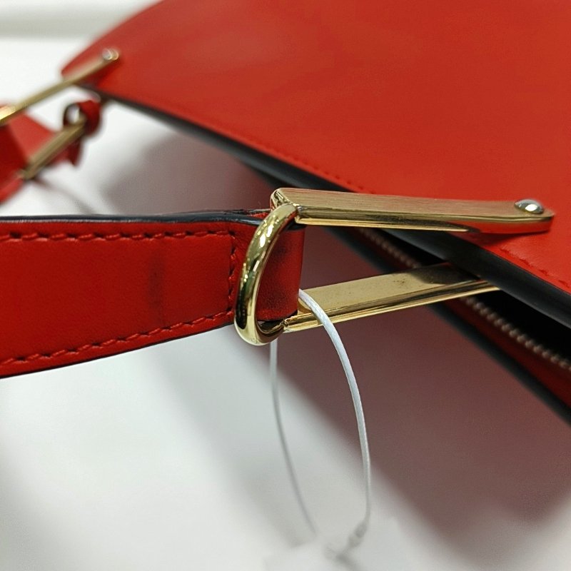 BALENCIAGALe Dix橘紅色牛皮單肩包金色銀色五金可拆卸肩帶-9