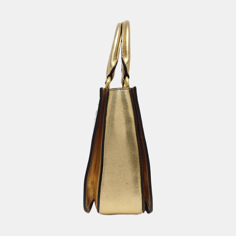 Miu Miu Madras白色牛皮單肩包金色五金可拆卸肩帶-3