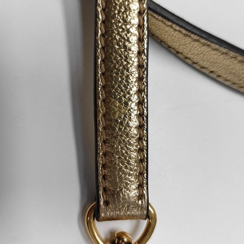 Miu Miu Madras白色牛皮單肩包金色五金可拆卸肩帶-17