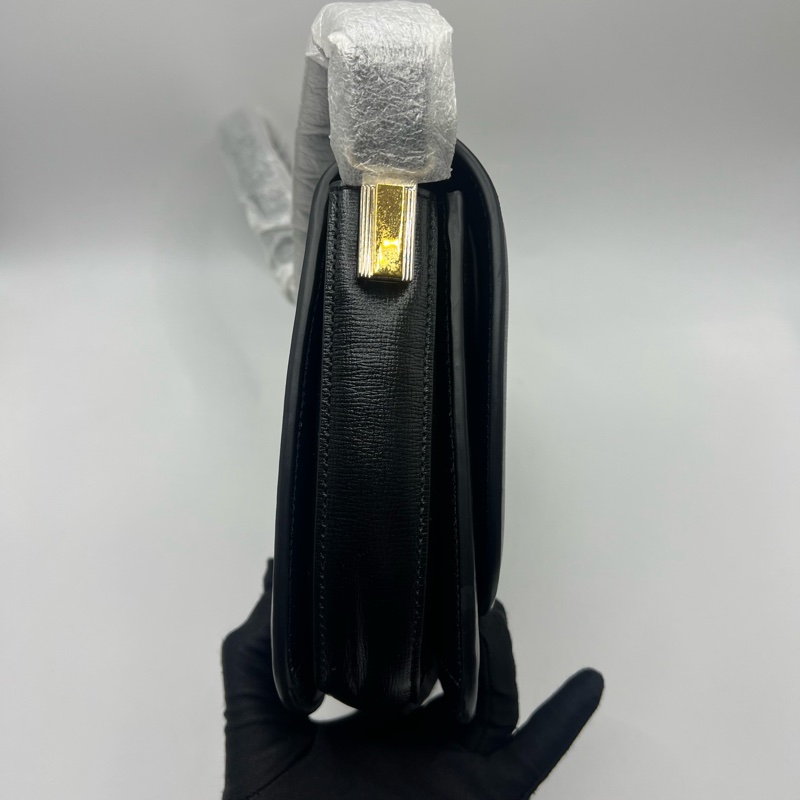 GUCCI古驰 Sylvie黑色1969 金扣 斜挎单肩包-7