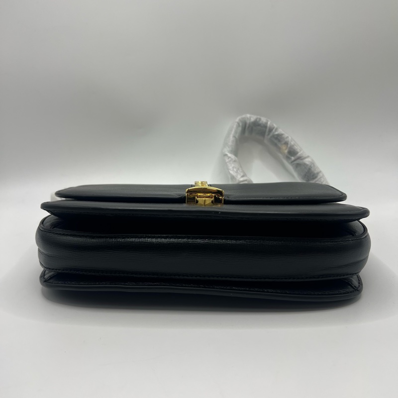 GUCCI古驰 Sylvie黑色1969 金扣 斜挎单肩包-12