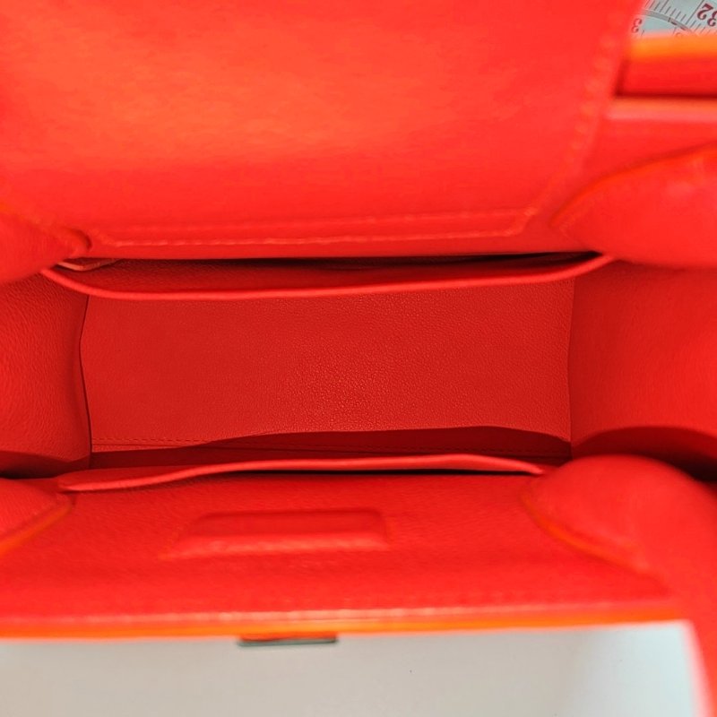 DIOR Diorever橘紅色牛皮單肩包斜挎包手提包 銀色五金 可拆卸肩帶-6