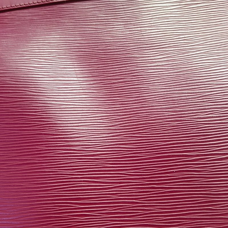 LOUIS VUITTON BREA中號紅色EPI牛皮水波紋醫生包單肩包銀色五金可拆卸肩帶 9.8新-9