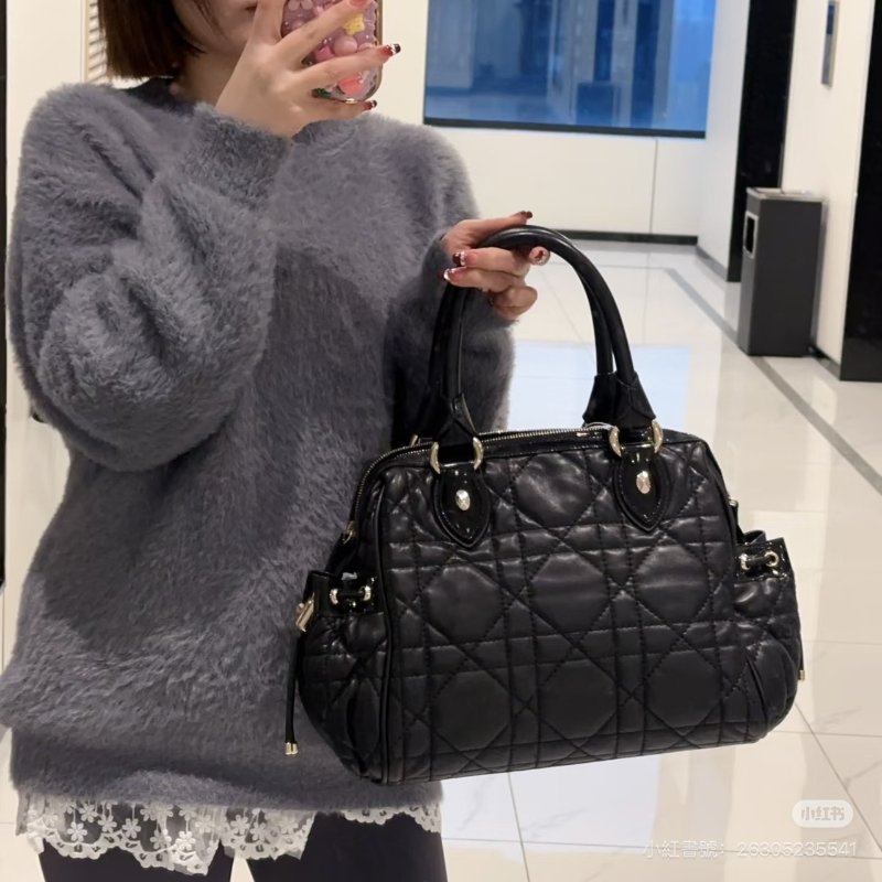 🏷Dior 迪奧．手提保齡球包/客人寄賣-30