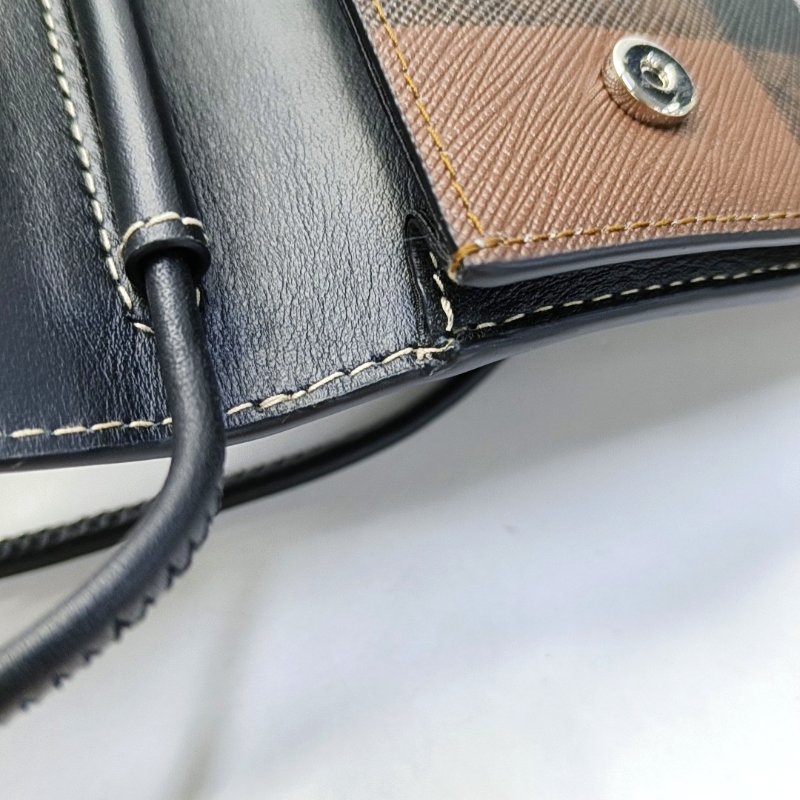 BURBERRY Robin多色塗層帆布斜挎包銀色五金-9