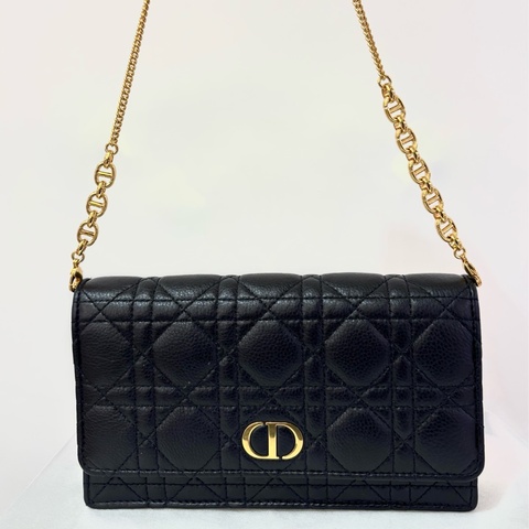 DIOR黑牛皮CARO WOC
