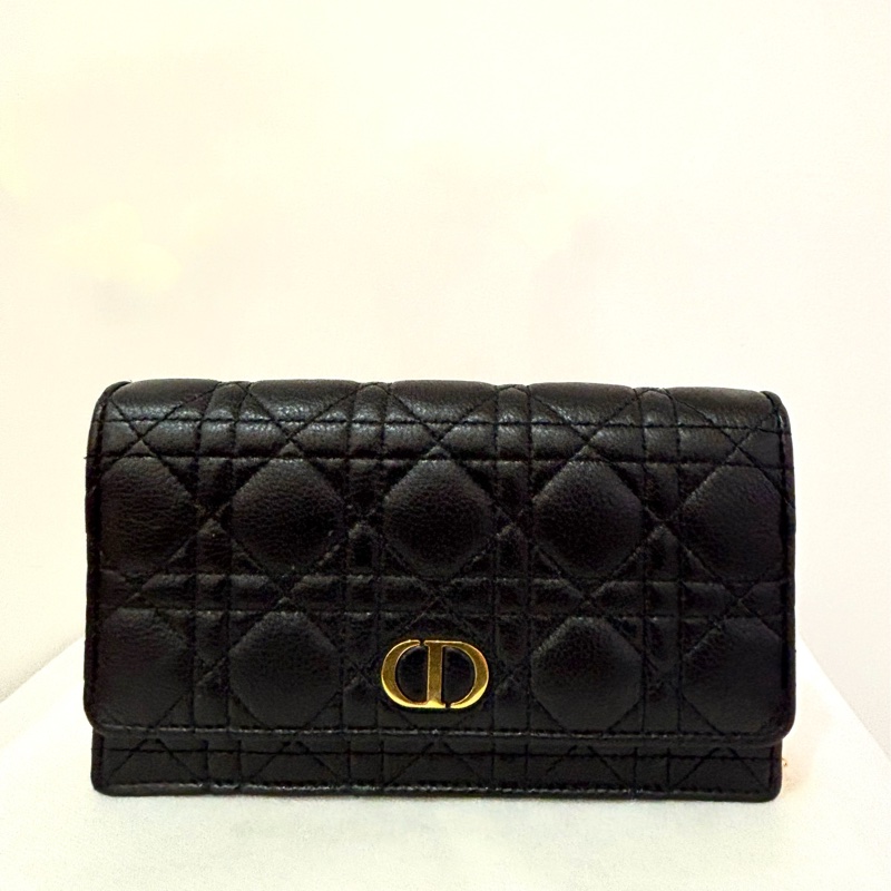 DIOR黑牛皮CARO WOC-4
