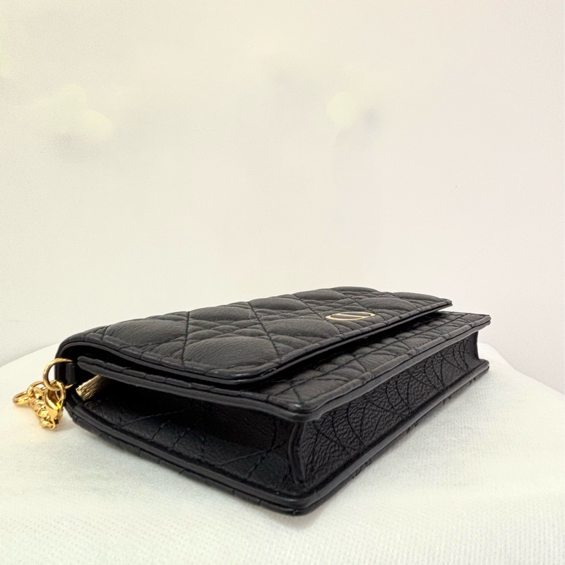 DIOR黑牛皮CARO WOC-7