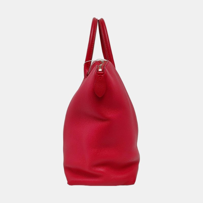 LOUIS VUITTON LOCKIT小號粉紅色牛皮單肩包手提包斜挎包銀色五金可拆卸肩帶-2