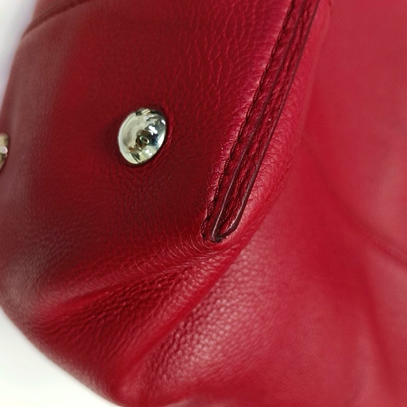 LOUIS VUITTON LOCKIT小號粉紅色牛皮單肩包手提包斜挎包銀色五金可拆卸肩帶-11