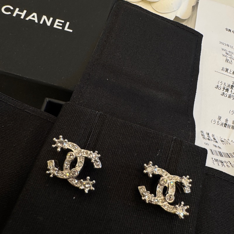 🐟香奈兒雙C經典帶鑽雪花logo-5