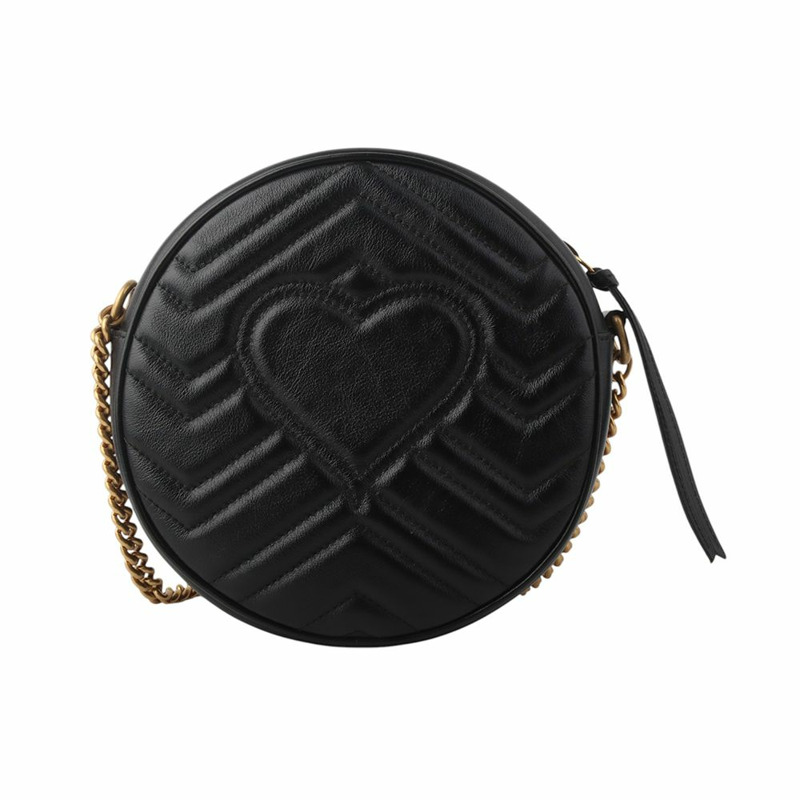 【包稅】GUCCI 550154 GG Marmont 迷你圓形斜背包 35744Y-2