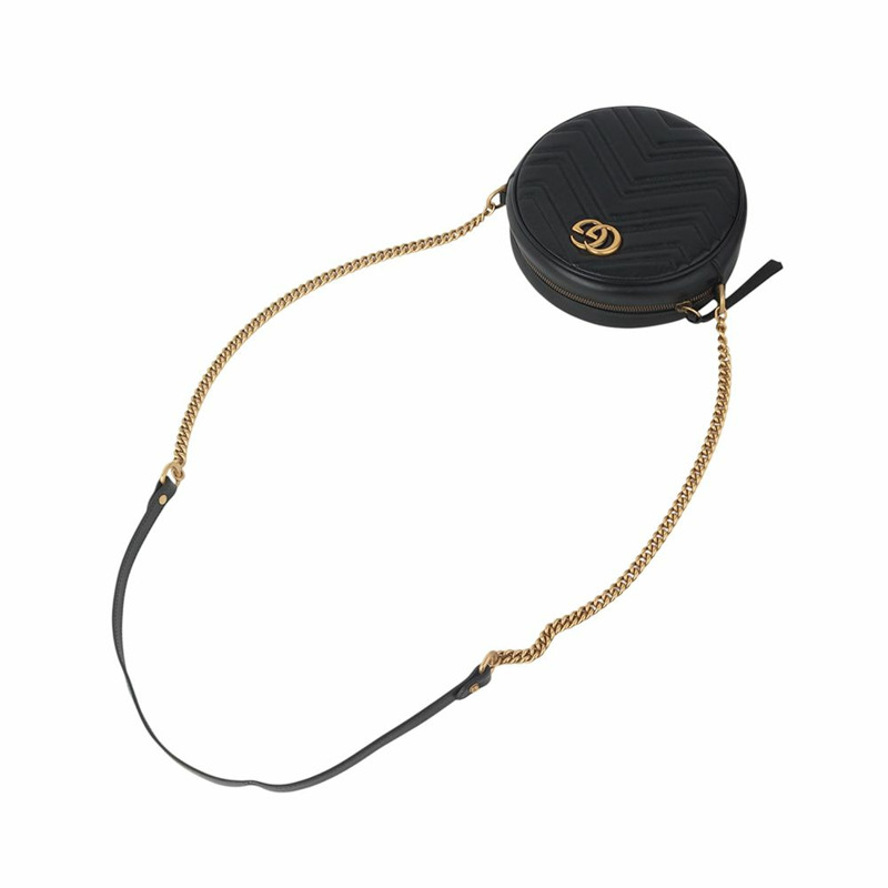 【包稅】GUCCI 550154 GG Marmont 迷你圓形斜背包 35744Y-3
