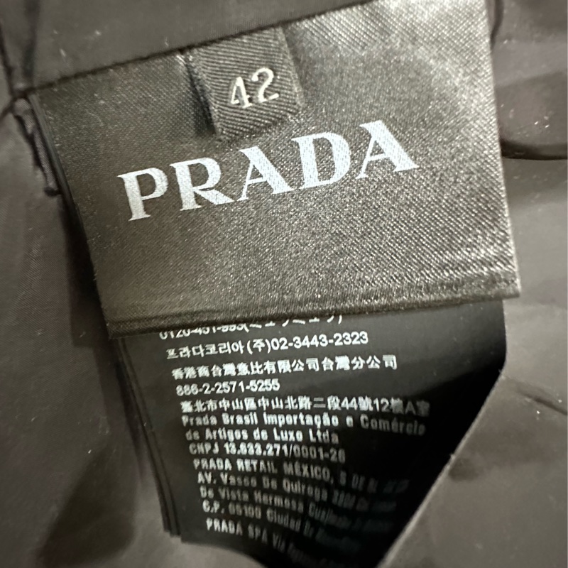Prada 長格紋女風衣外套 42碼-2