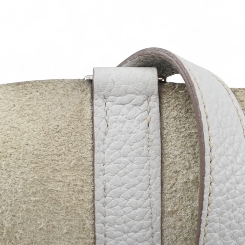 中古 愛馬仕 Hermès Picotin 26 大尺寸 水桶包 灰色 Taurillon Clemence TC 柔軟耐用小牛皮 銀色五金 Stamp Square D 菜籃子-24