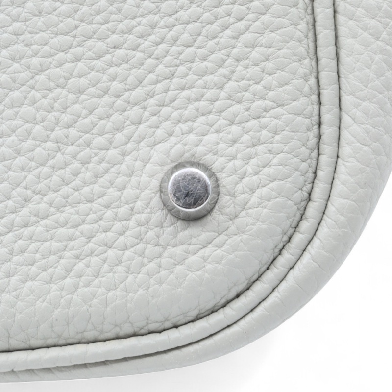 中古 愛馬仕 Hermès Picotin 26 大尺寸 水桶包 灰色 Taurillon Clemence TC 柔軟耐用小牛皮 銀色五金 Stamp Square D 菜籃子-30