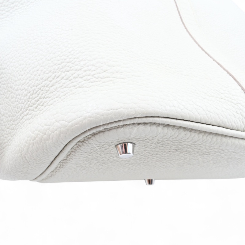 中古 愛馬仕 Hermès Picotin 26 大尺寸 水桶包 灰色 Taurillon Clemence TC 柔軟耐用小牛皮 銀色五金 Stamp Square D 菜籃子-44