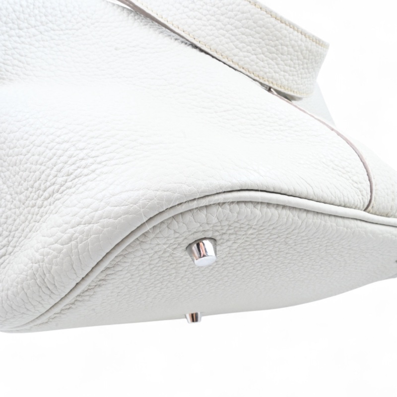 中古 愛馬仕 Hermès Picotin 26 大尺寸 水桶包 灰色 Taurillon Clemence TC 柔軟耐用小牛皮 銀色五金 Stamp Square D 菜籃子-47