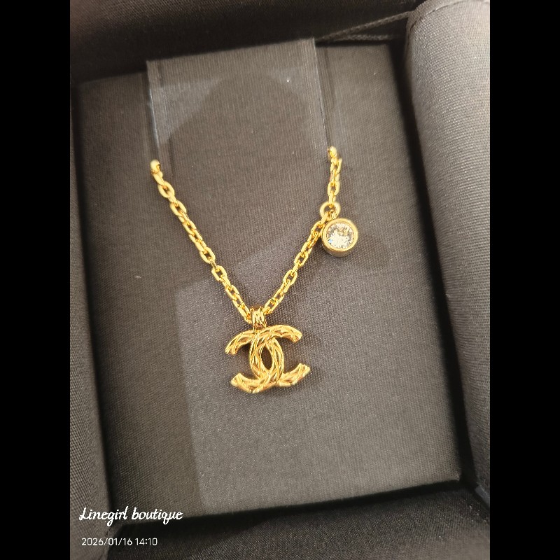 香奈兒 26P 菱格雙C項鍊-1