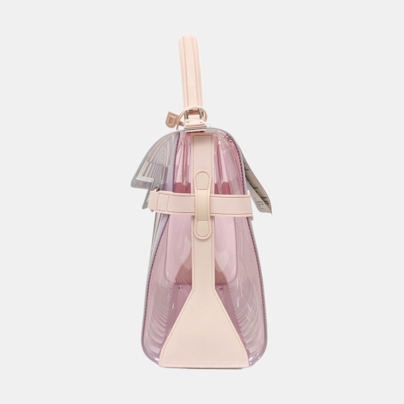 DELVAUX Tempete多色特殊材質單肩包手提包銀色五金可拆卸肩帶 9.8新-2