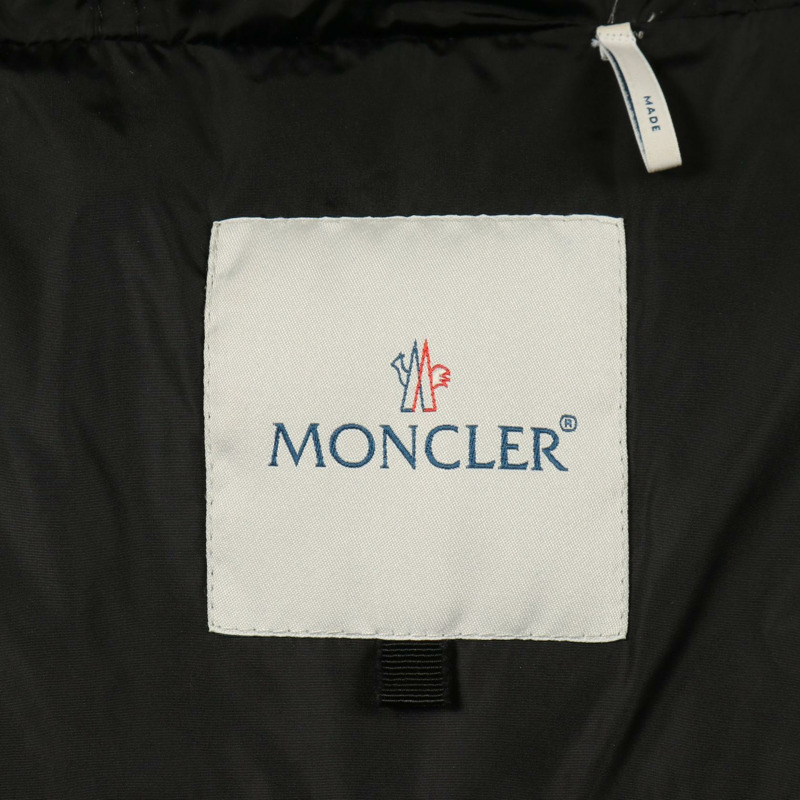 MONCLER SERRE 羽絨衣外套，荷葉邊下擺，1號尼龍黑色二手女款-2