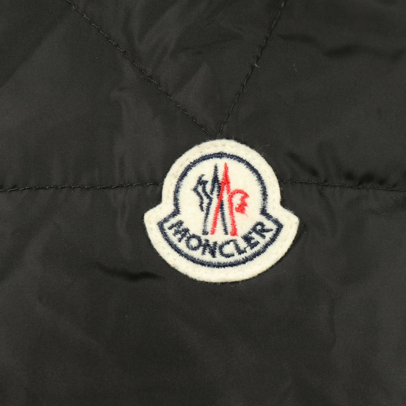 MONCLER SERRE 羽絨衣外套，荷葉邊下擺，1號尼龍黑色二手女款-5