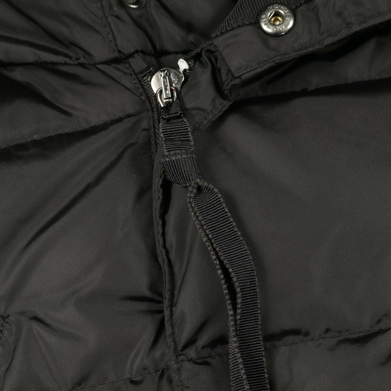 MONCLER SERRE 羽絨衣外套，荷葉邊下擺，1號尼龍黑色二手女款-6