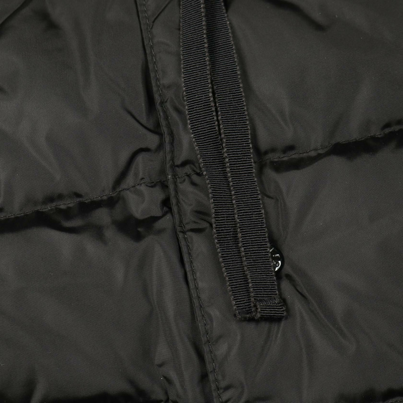 MONCLER SERRE 羽絨衣外套，荷葉邊下擺，1號尼龍黑色二手女款-7