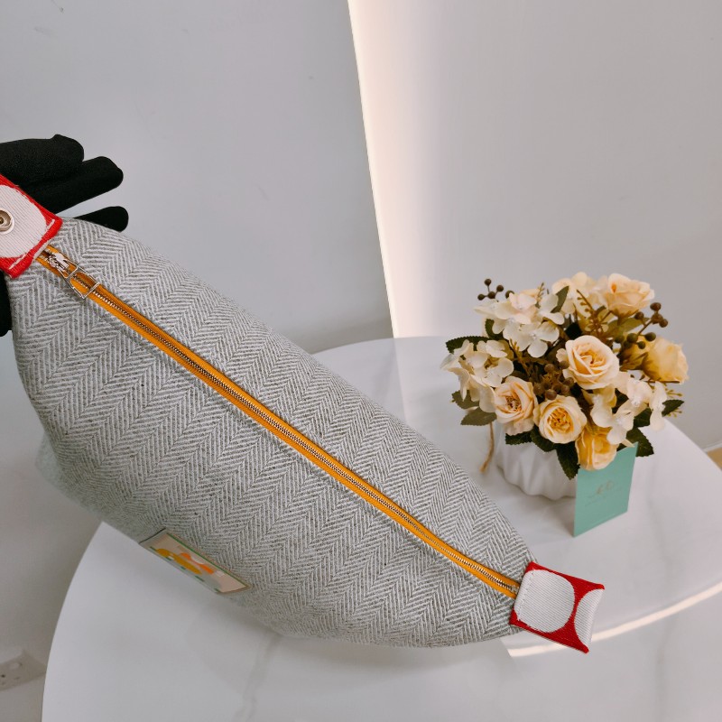 MS0502 Hermes 愛馬仕動物圖案手拿包包Animaux Blacks Case Large Cotton-15