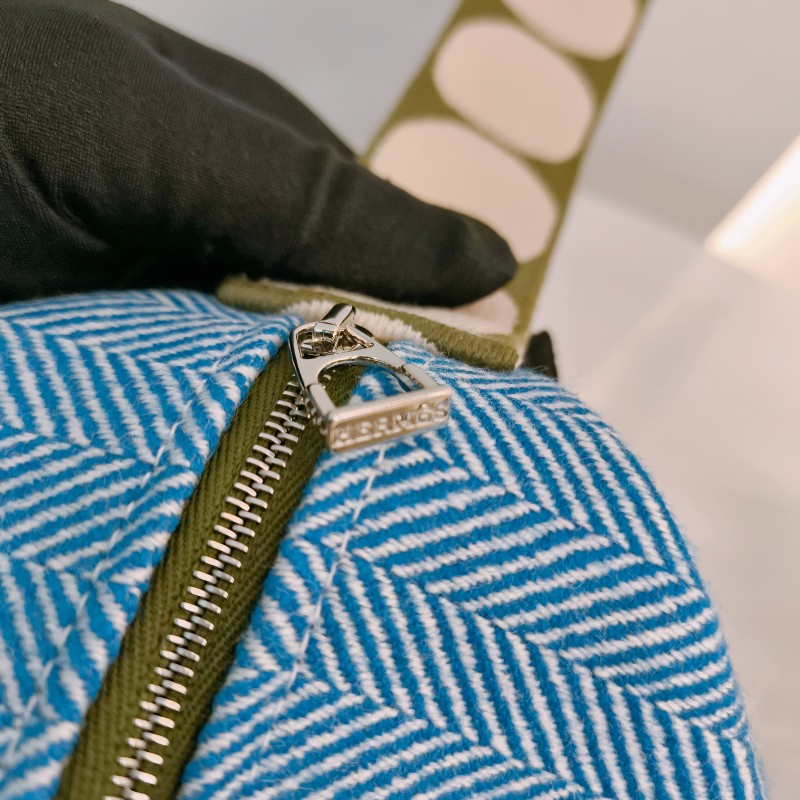 MS0503 Hermes 愛馬仕動物圖案手拿包包Animaux Blacks Case Large Cotton-14