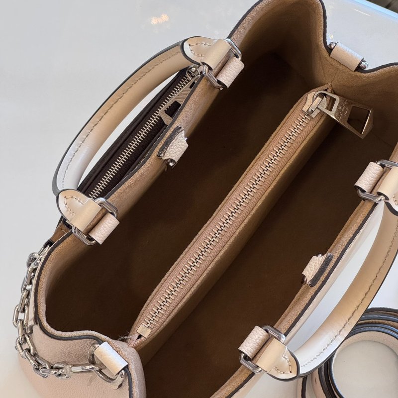 *SHIHNA名牌精品* LV M20520 Marelle Tote BB 石英白色水波紋托特包-7