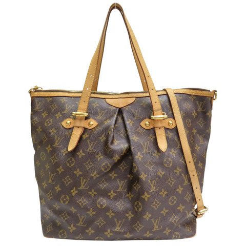 棕色 原花 帆布 Palermo GM 兩用包【LOUIS VUITTON LV 路易威登】 M40146