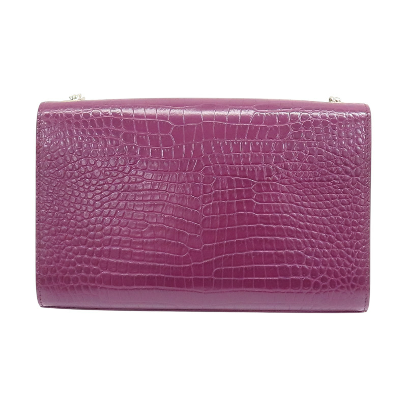 紫色 鱷魚皮 Kate Tassel Crossbody 肩背包 354119【SAINT LAURENT YSL 聖羅蘭 】 354119-1