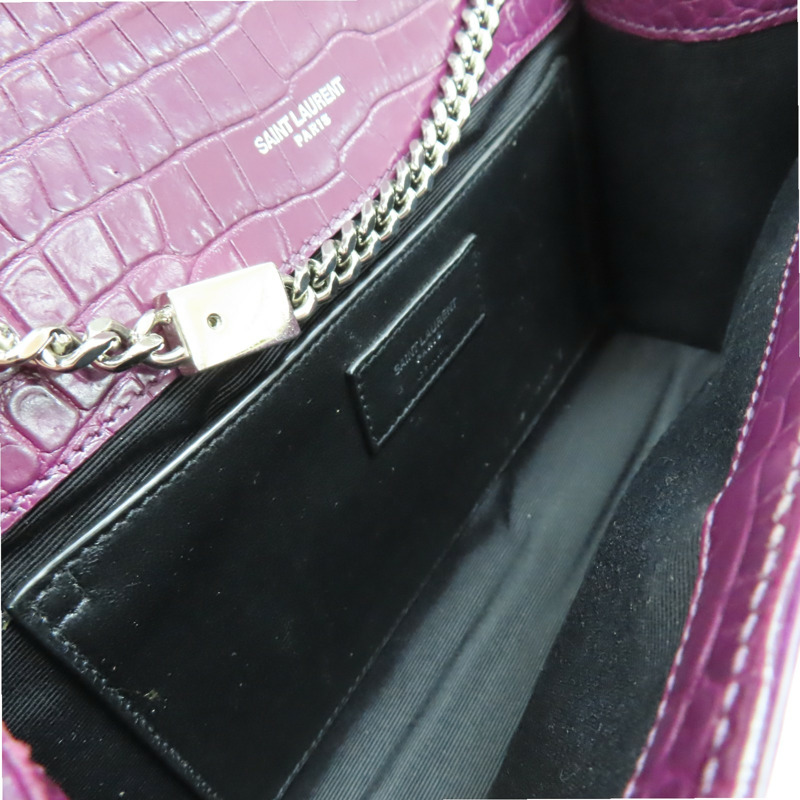 紫色 鱷魚皮 Kate Tassel Crossbody 肩背包 354119【SAINT LAURENT YSL 聖羅蘭 】 354119-4