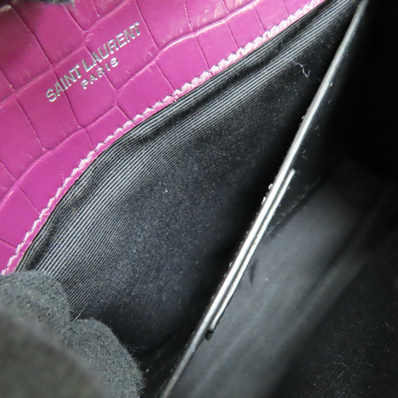 紫色 鱷魚皮 Kate Tassel Crossbody 肩背包 354119【SAINT LAURENT YSL 聖羅蘭 】 354119-5